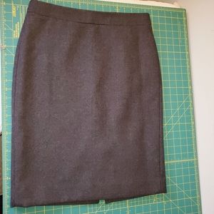 J. Crew Wool Pencil Skirt Gray 6